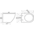 Kép 2/3 - Delos WH fali rimless WC soft-close ülőkével