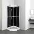 Kép 2/5 - Classic 80x80 cm Black hátfalas zuhanykabin zuhanytálcával