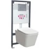Kép 1/5 - Tinos Pacific Chrome falba építhető WC tartály szett
