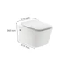 Kép 3/12 - Tina fali rimless WC soft close ülőkével