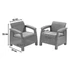 Kép 4/7 - Corfu Relax duo cube kerti bútor garnitúra