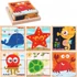Kép 6/8 - Fakocka puzzle, állatos kirakó fajáték