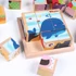 Kép 3/8 - Fakocka puzzle, kirakós fajáték