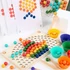 Kép 4/5 - Szivárványos golyó mozaik kirakó Montessori fajáték
