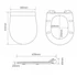 Kép 4/7 - Ride fali, rimless WC soft close ülőkével