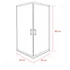 Kép 3/8 - Spirit Clear 90x90 cm szögletes zuhanykabin, zuhanytálca nélkül fekete