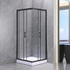 Kép 2/6 - Spirit Clear 90x90 cm szögletes zuhanykabin, zuhanytálcával fekete