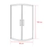 Kép 3/5 - Spirit Clear 80x80 cm íves zuhanykabin zuhanytálca nélkül fekete