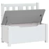 Kép 3/7 - Fehér-szürke MDF gyermek tárolópad 60 x 30 x 55 cm