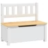 Kép 2/7 - Fehér-bézs MDF gyermek tárolópad 60 x 30 x 55 cm