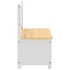 Kép 4/7 - Fehér-bézs MDF gyermek tárolópad 60 x 30 x 55 cm
