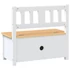 Kép 5/7 - Fehér-bézs MDF gyermek tárolópad 60 x 30 x 55 cm