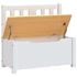 Kép 6/7 - Fehér-bézs MDF gyermek tárolópad 60 x 30 x 55 cm