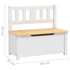 Kép 7/7 - Fehér-bézs MDF gyermek tárolópad 60 x 30 x 55 cm