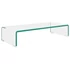Kép 2/6 - Átlátszó üveg TV/monitor állvány 60x25x11 cm