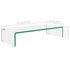 Kép 6/6 - Átlátszó üveg TV/monitor állvány 60x25x11 cm