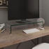 Kép 1/6 - Átlátszó üveg TV/monitor állvány 70x30x13 cm