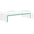 Kép 6/6 - Átlátszó üveg TV/monitor állvány 70x30x13 cm