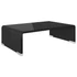 Kép 2/6 - Fekete üveg TV/monitor állvány 40x25x11 cm