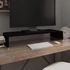 Kép 1/6 - Fekete üveg TV/monitor állvány 80x30x13 cm
