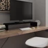 Kép 1/6 - Fekete üveg TV/monitor állvány üveg 90x30x13 cm
