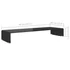 Kép 6/6 - Fekete üveg TV/monitor állvány üveg 90x30x13 cm