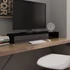 Kép 1/6 - Fekete üveg TV/monitor állvány 100x30x13 cm