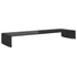Kép 2/6 - Fekete üveg TV/monitor állvány 100x30x13 cm