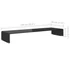 Kép 6/6 - Fekete üveg TV/monitor állvány 100x30x13 cm