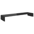 Kép 2/6 - Fekete üveg TV/monitor állvány 110x30x13 cm