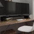 Kép 1/6 - Fekete üveg TV/monitor állvány 120x30x13 cm