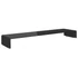 Kép 2/6 - Fekete üveg TV/monitor állvány 120x30x13 cm