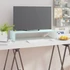 Kép 1/6 - Zöld üveg TV állvány/monitor magasító 70 x 30 x 13 cm