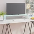 Kép 1/6 - Zöld üveg TV állvány/monitor magasító 80 x 30 x 13 cm