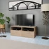 Kép 1/5 - Tölgyfa színű faforgácslap TV szekrény 95 x 35 x 36 cm