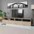 Kép 1/6 - 2 db tölgyfa színű faforgácslap TV szekrény 95 x 35 x 36 cm