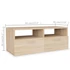 Kép 6/6 - 2 db tölgyfa színű faforgácslap TV szekrény 95 x 35 x 36 cm