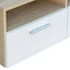 Kép 5/6 - 2 db tölgyfa színű/fehér faforgácslap TV szekrény 95x35x36 cm