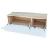Kép 4/6 - 2 db tölgyfa/fehér magasfényű furnér TV szekrény 120x40x34 cm