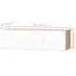 Kép 6/6 - 2 db tölgyfa/fehér magasfényű furnér TV szekrény 120x40x34 cm