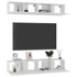 Kép 3/7 - 4 db fehér szerelt fa TV-szekrény 80 x 30 x 30 cm