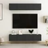 Kép 1/7 - 4 db fekete szerelt fa TV-szekrény 80 x 30 x 30 cm