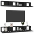 Kép 3/8 - 4 db fekete szerelt fa TV-szekrény 100 x 30 x 30 cm