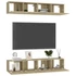 Kép 3/8 - 4 db sonoma tölgy színű szerelt fa TV-szekrény 80 x 30 x 30 cm