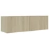 Kép 5/8 - 4 db sonoma tölgy színű szerelt fa TV-szekrény 100 x 30 x 30 cm