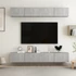 Kép 1/8 - 4 db betonszürke szerelt fa TV-szekrény 100 x 30 x 30 cm