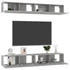Kép 3/8 - 4 db betonszürke szerelt fa TV-szekrény 100 x 30 x 30 cm