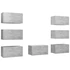 Kép 2/7 - 7 db betonszürke szerelt fa TV-szekrény 30,5 x 30 x 60 cm