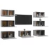 Kép 3/7 - 7 db betonszürke szerelt fa TV-szekrény 30,5 x 30 x 60 cm