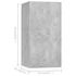Kép 7/7 - 7 db betonszürke szerelt fa TV-szekrény 30,5 x 30 x 60 cm